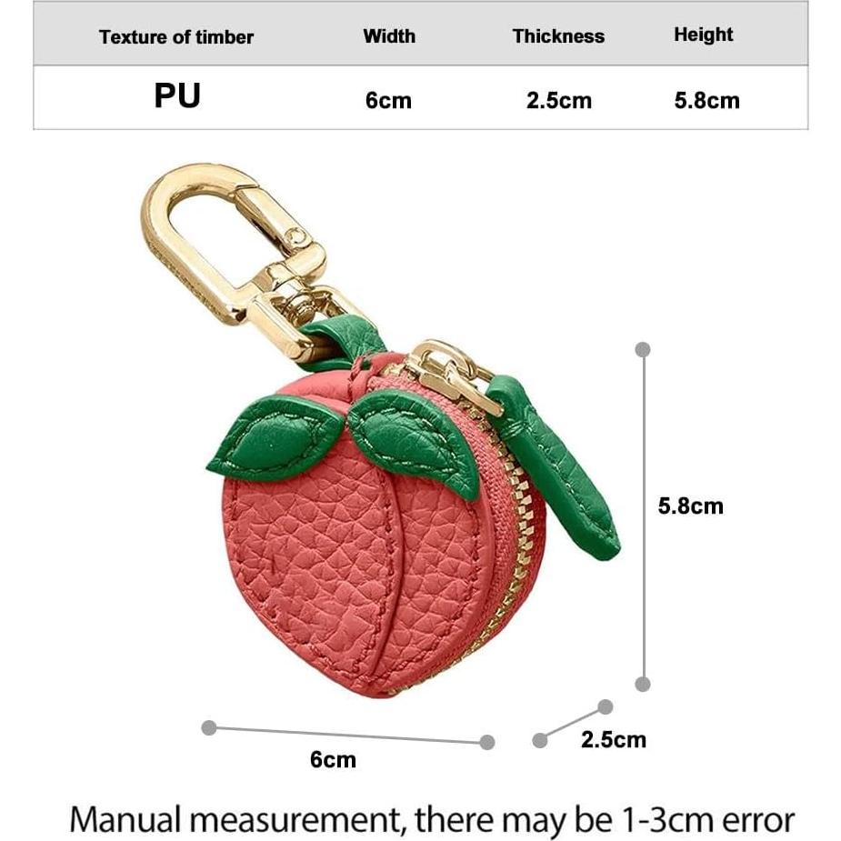 Monedero de fruta Genérico - Llavero de fresa impermeable