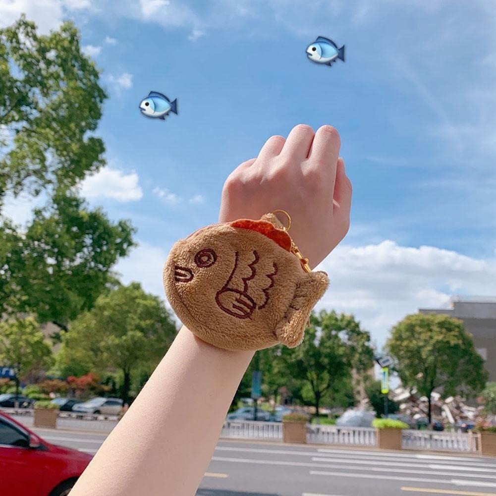 Monedero de Peluche Taiyaki Galepromot con Llavero 3.05x11.94cm