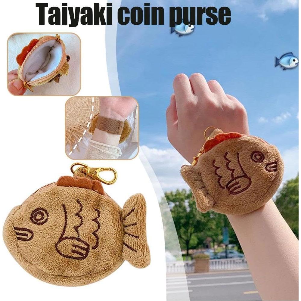 Monedero de Peluche Taiyaki Galepromot con Llavero 3.05x11.94cm