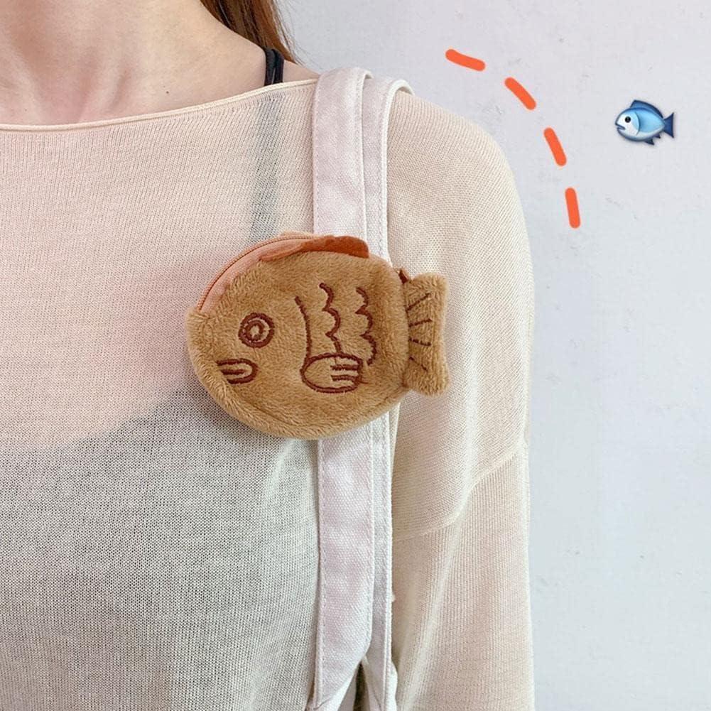 Monedero de Peluche Taiyaki Galepromot con Llavero 3.05x11.94cm