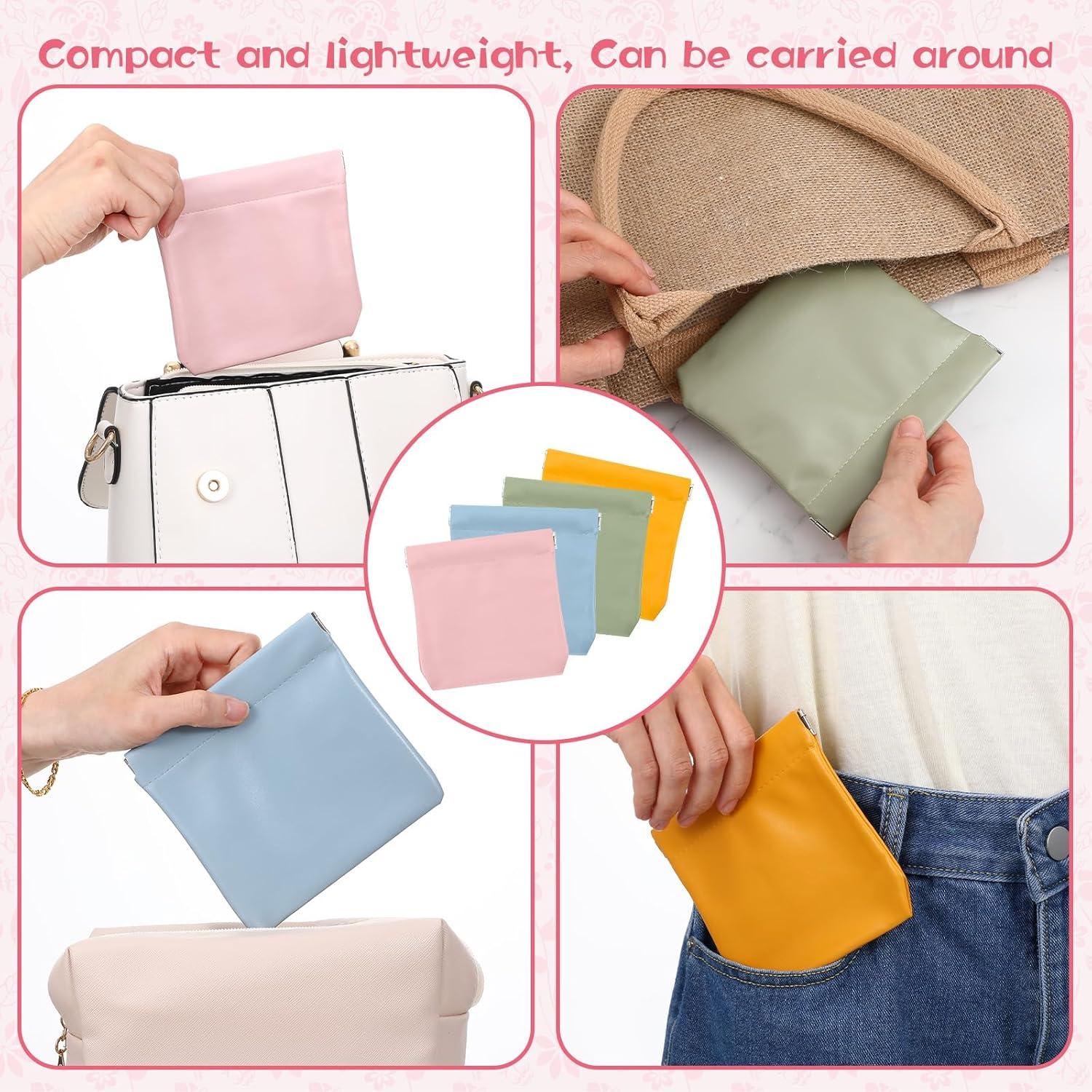 Juego de 4 Monederos Mini Mabor de Cuero PU Multicolor