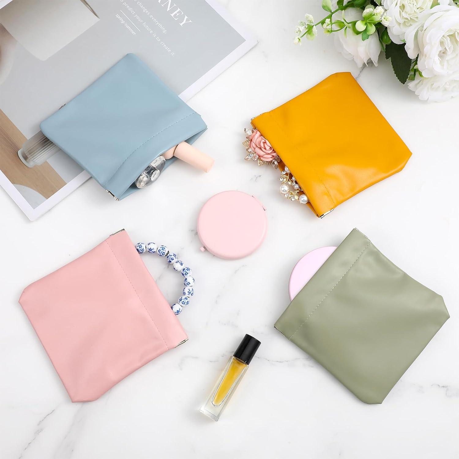 Juego de 4 Monederos Mini Mabor de Cuero PU Multicolor