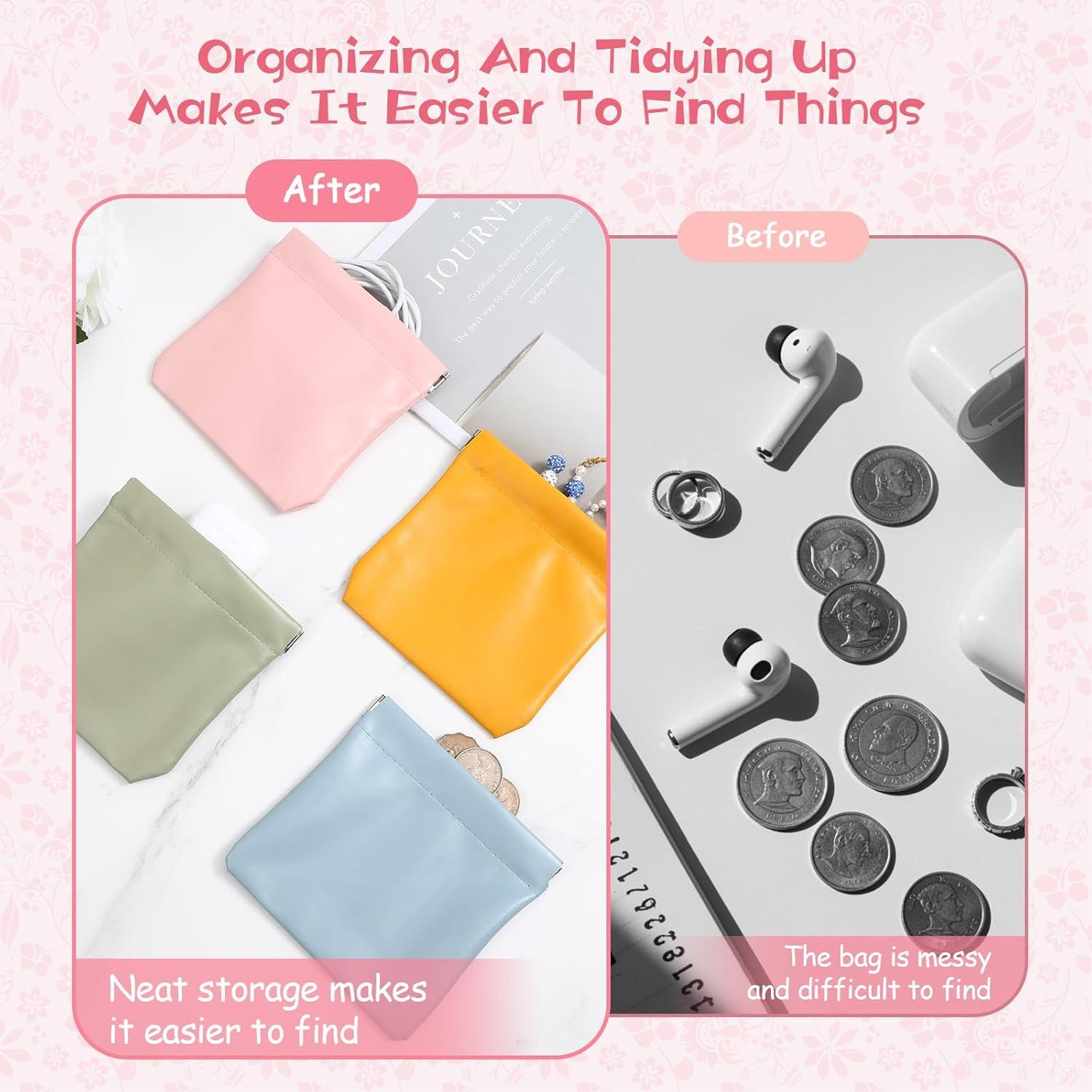 Juego de 4 Monederos Mini Mabor de Cuero PU Multicolor