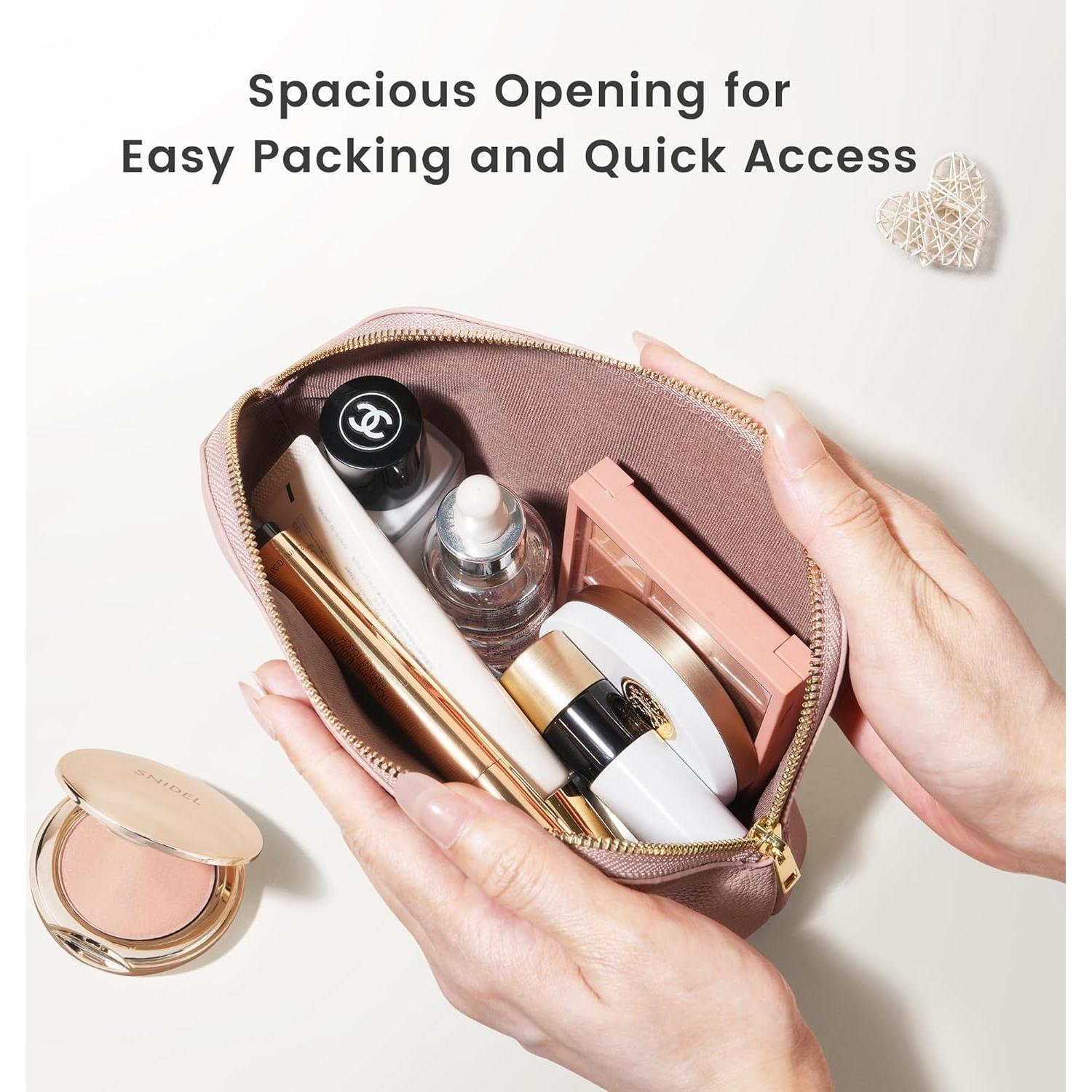 Bolsa de Maquillaje Pequeña ROWNYEON de Cuero Vegano 12.9x9.9cm