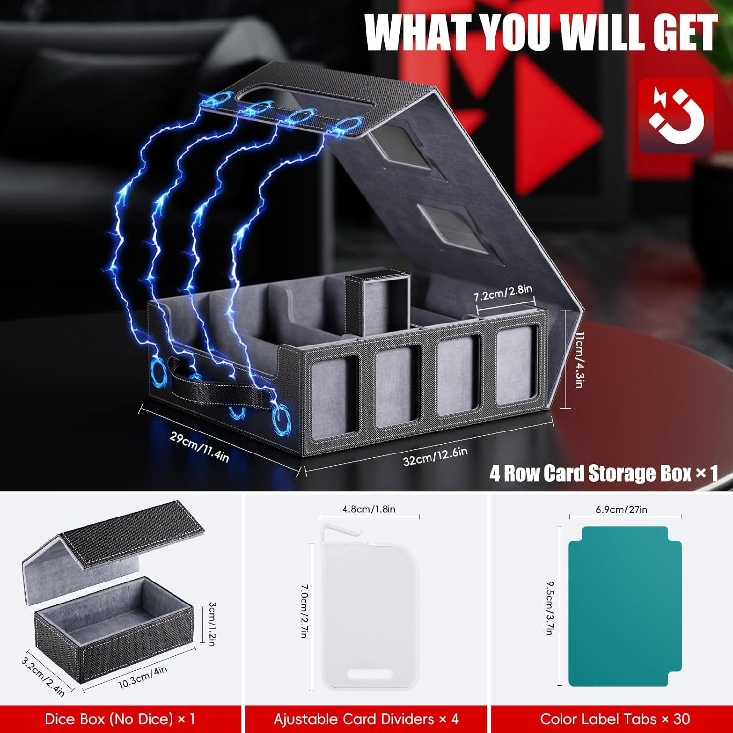 Caja de Almacenamiento de Cartas Dufvrpe 3500+ con Asa y Divisores