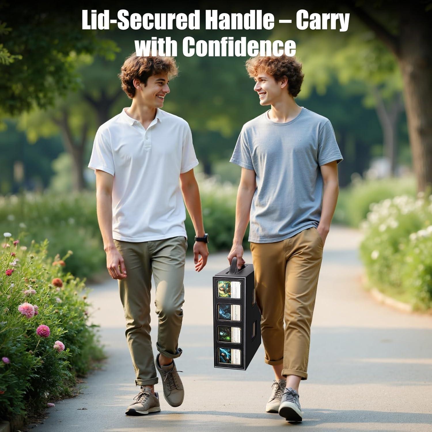 Caja de Almacenamiento de Cartas Dufvrpe 3500+ con Asa y Divisores