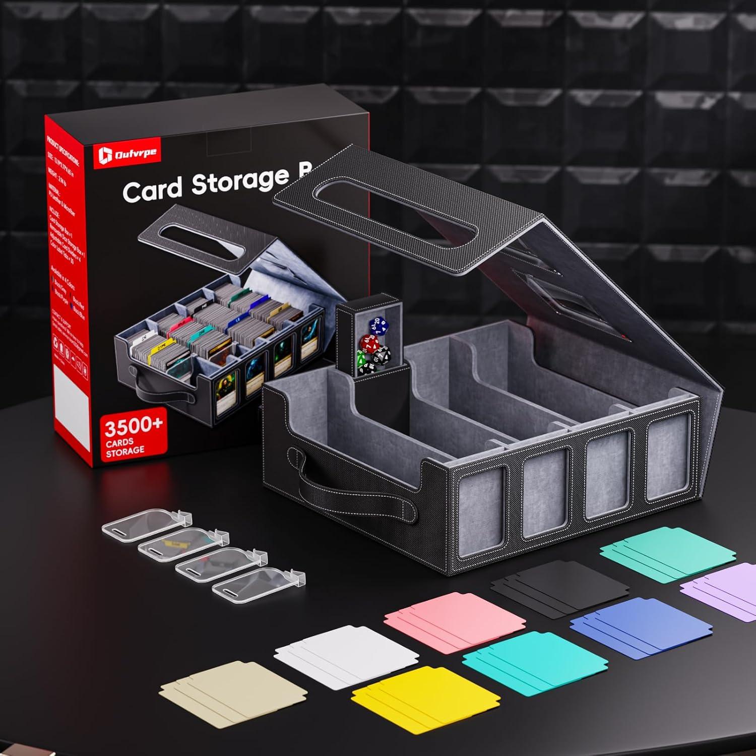 Caja de Almacenamiento de Cartas Dufvrpe 3500+ con Asa y Divisores