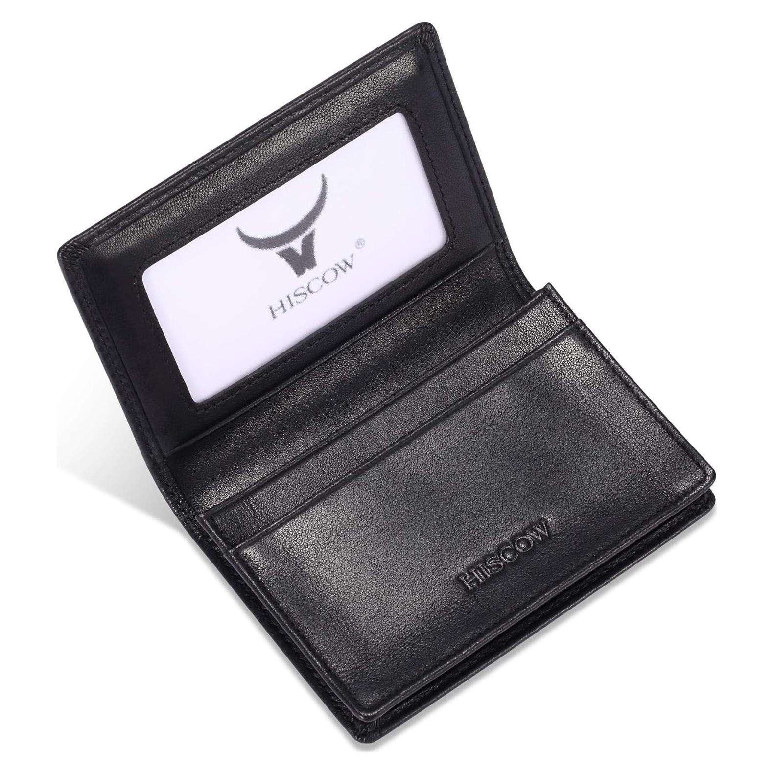 Funda de Tarjetas de Negocios HISCOW de Cuero Nappa Italiano