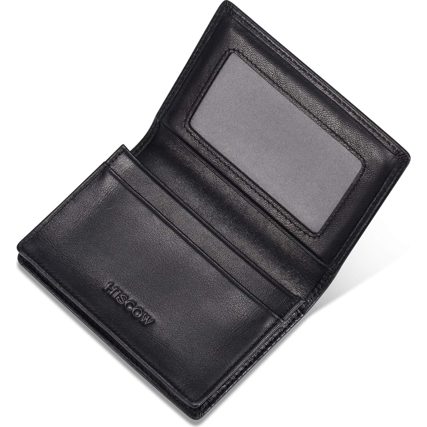Funda de Tarjetas de Negocios HISCOW de Cuero Nappa Italiano