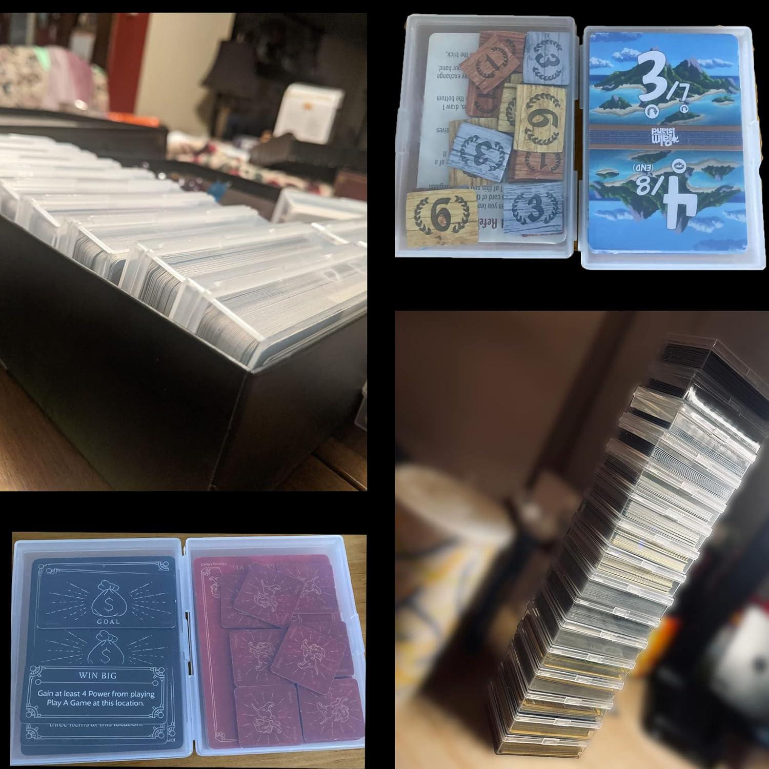 18 Cajas de Almacenamiento Transparentes para Cartas Whyogeta