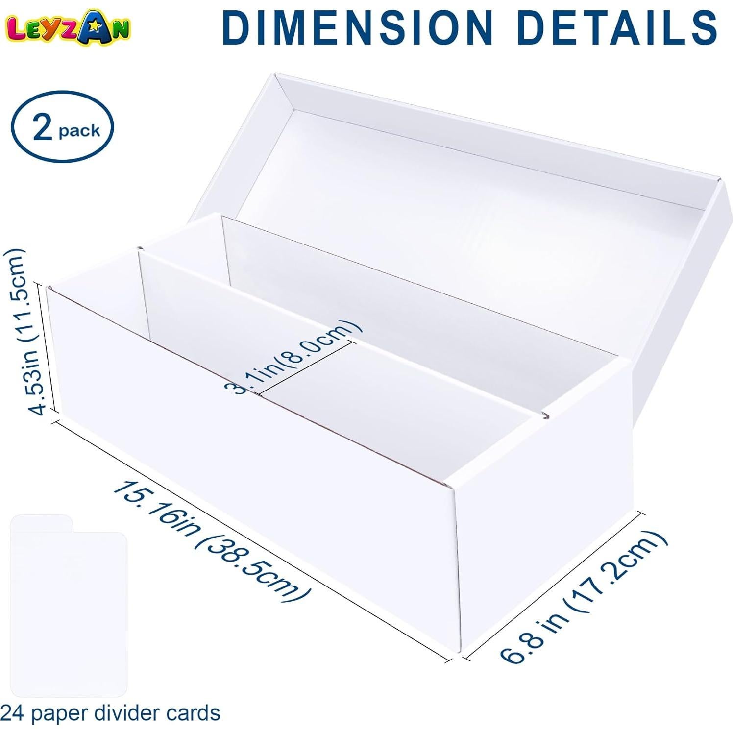Caja de Almacenamiento de Cartas Leyzan 2 Paquete 1600 Cartas