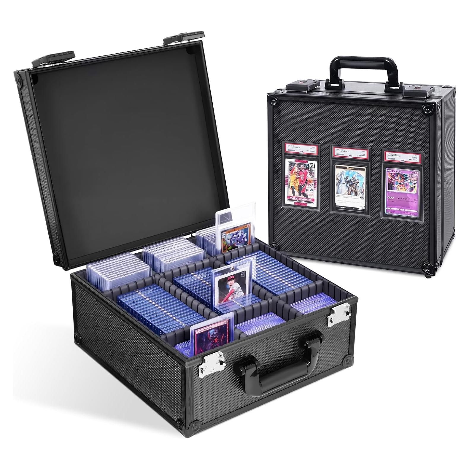 Caja de Almacenamiento de Cartas Calificadas Banloga - Negro, 8 Divisores