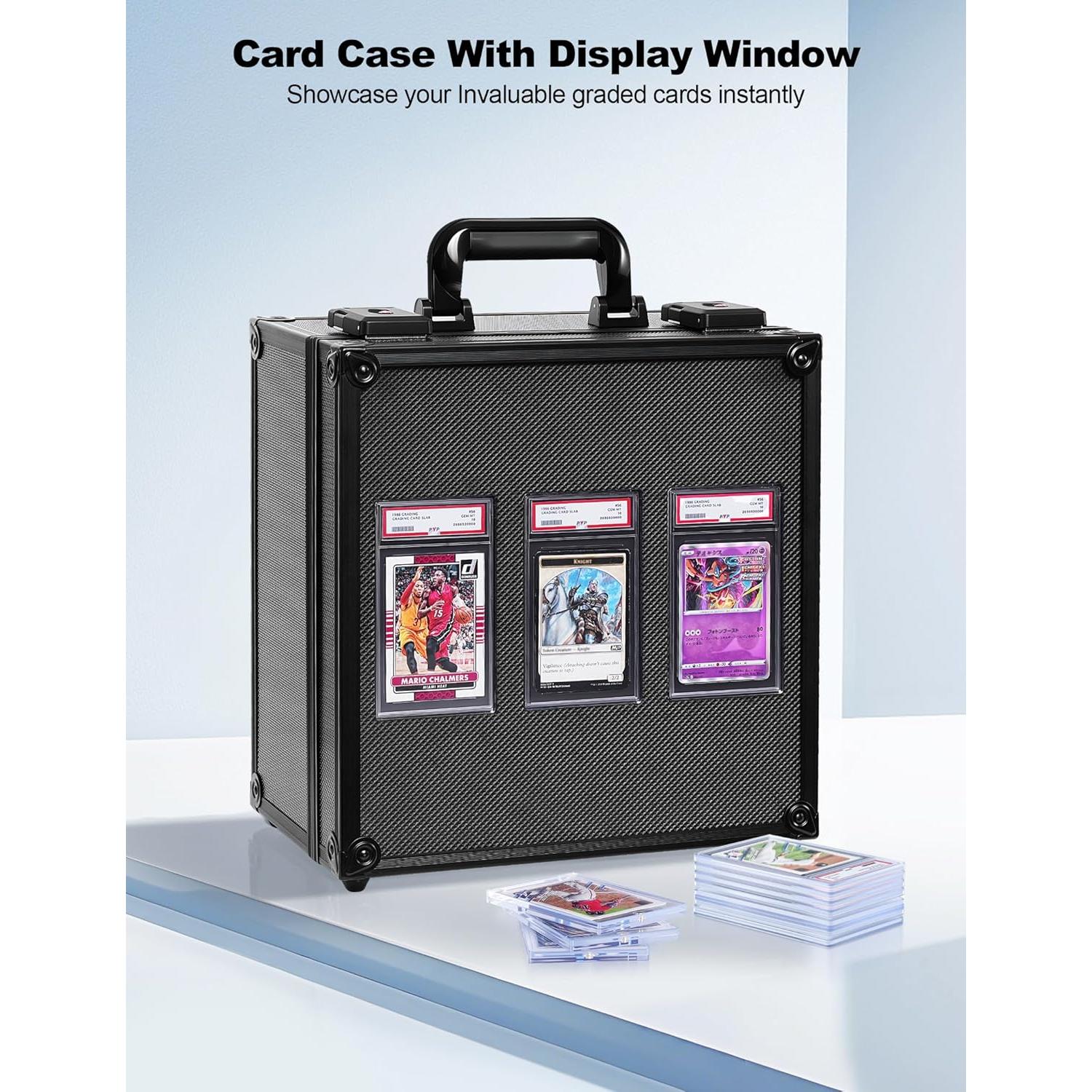 Caja de Almacenamiento de Cartas Calificadas Banloga - Negro, 8 Divisores