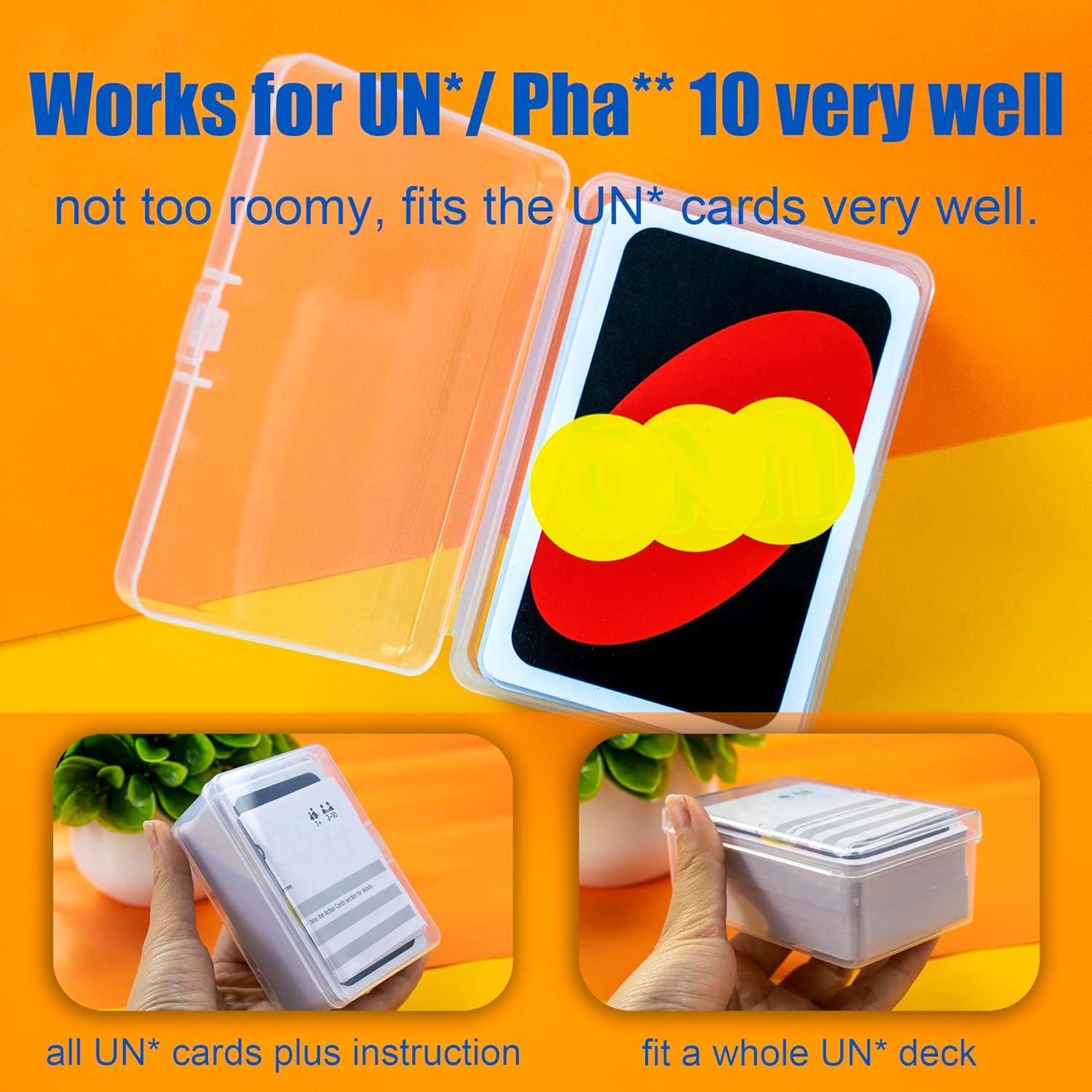 Estuche para Cartas JINUPHION 4 Pcs Transparente 125 Cartas