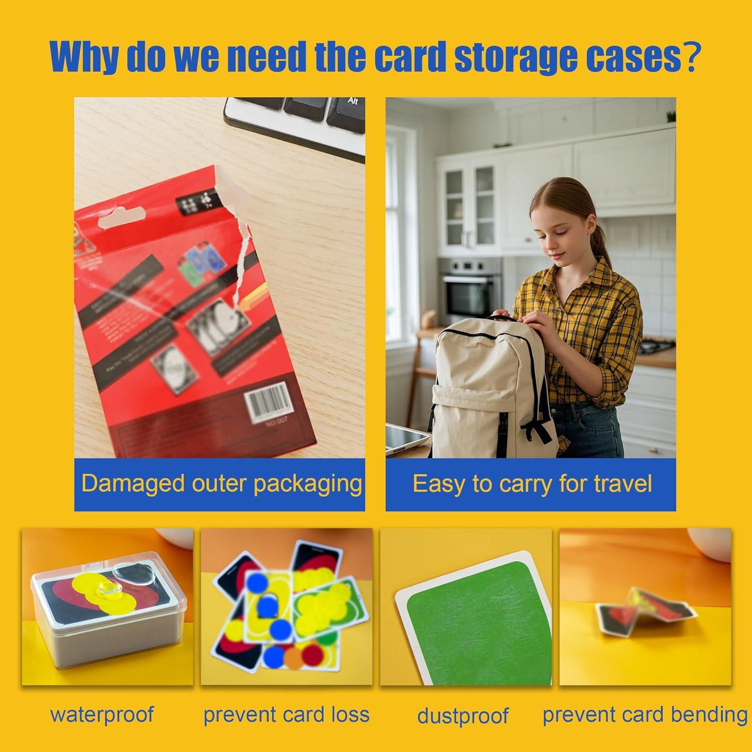 Estuche para Cartas JINUPHION 4 Pcs Transparente 125 Cartas