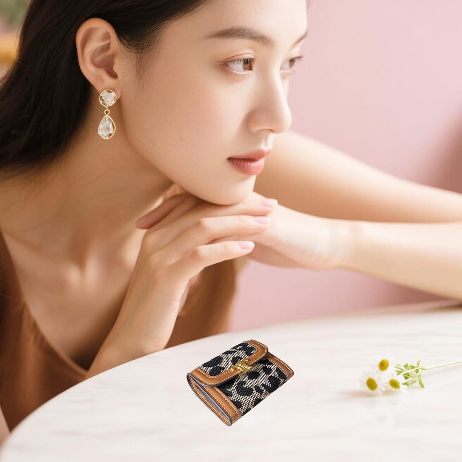 Cartera Pequeña Leheybia para Tarjetas de Mujer con Bloqueo RFID