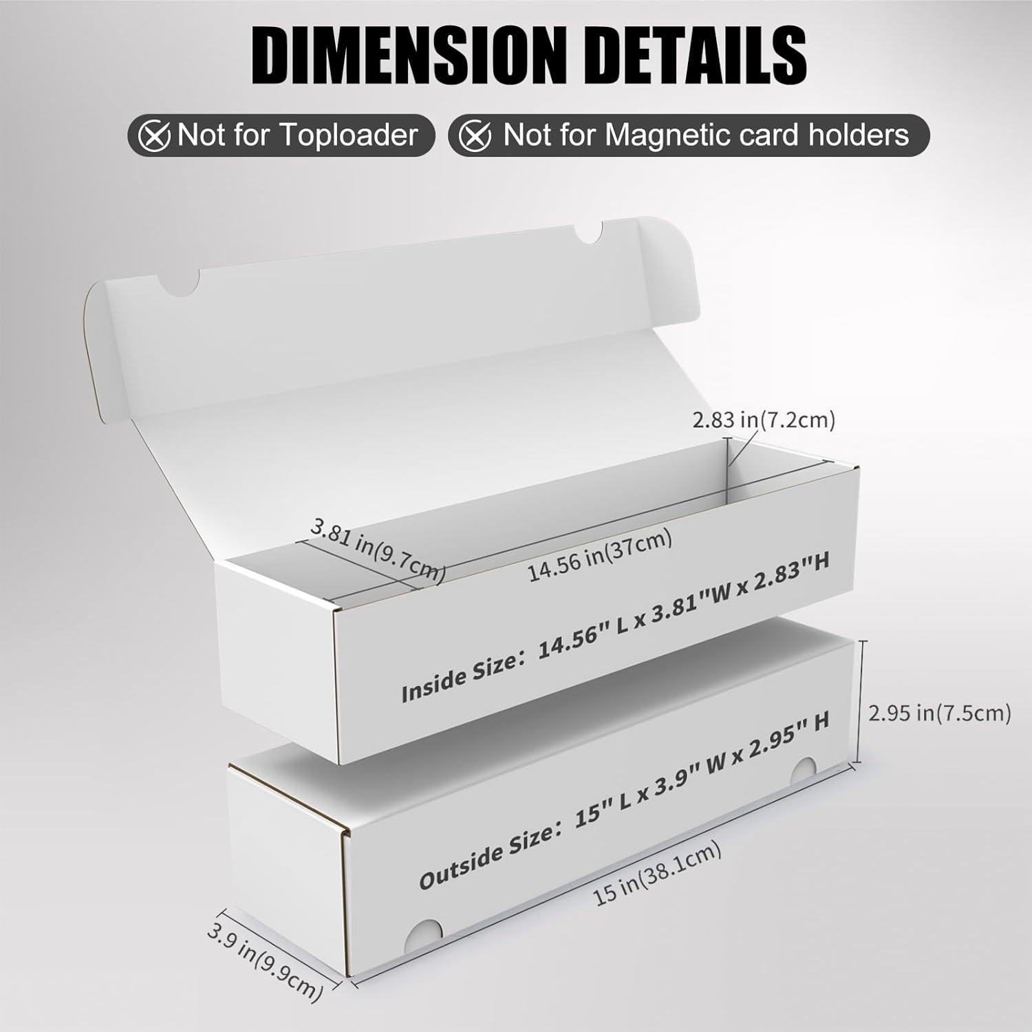Caja de Almacenamiento de Cartas XRACV, Paquete de 10, 11000 Cartas