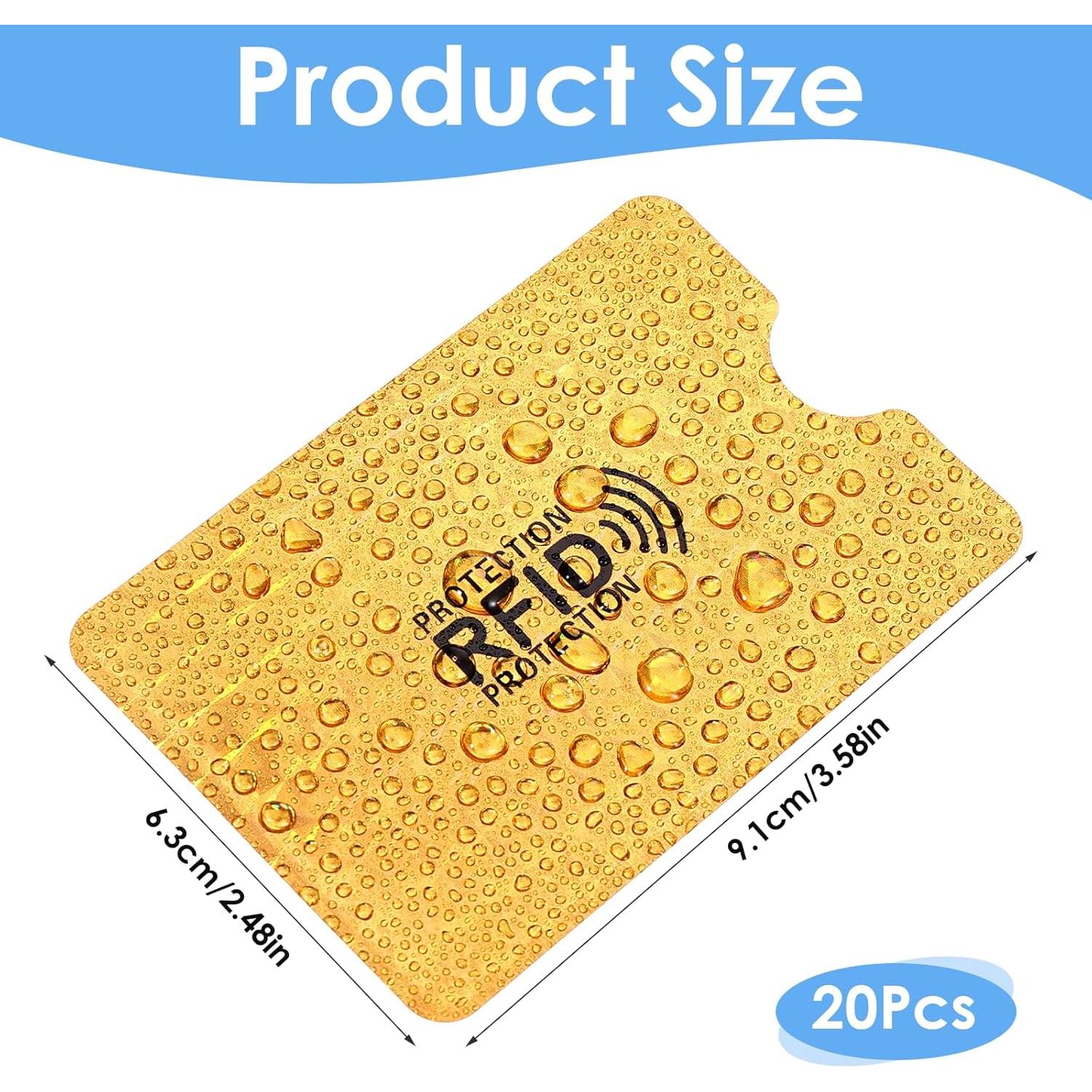 20 Fundas Bloqueadoras RFID WJIAAA para Tarjetas de Crédito