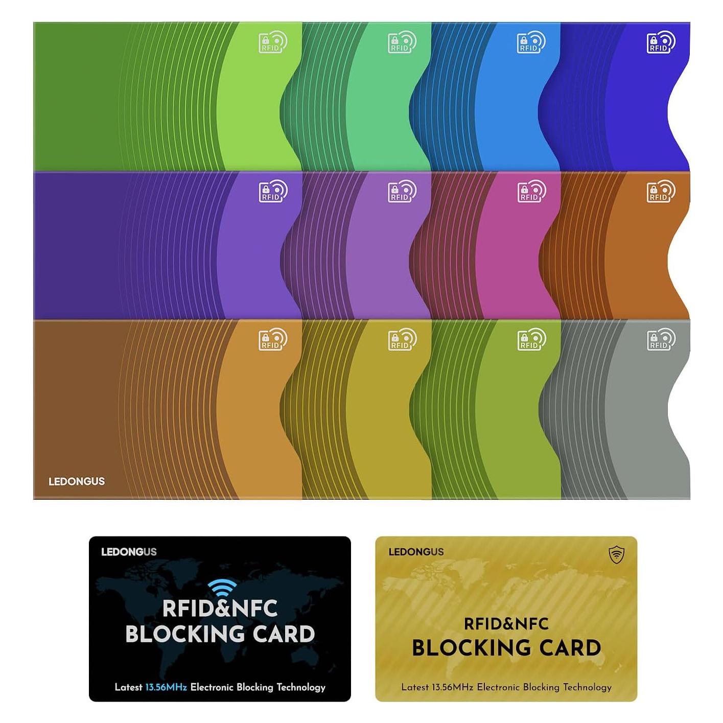 Mangas bloqueadoras RFID LEDONGUS, paquete de 12 unidades