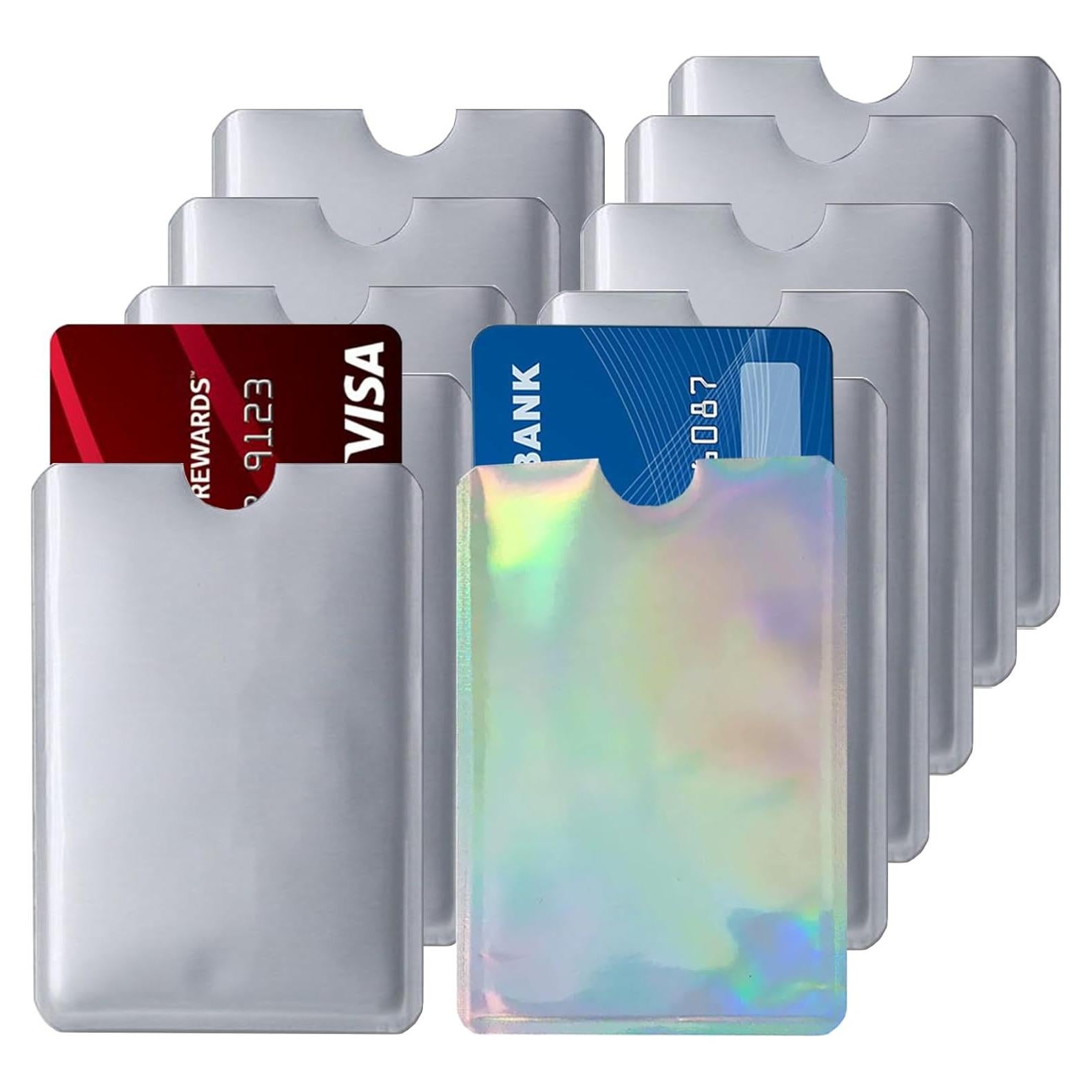 Mangas Bloqueadoras RFID - 10 Regulares + 1 Color Lásser - Protección Tarjetas