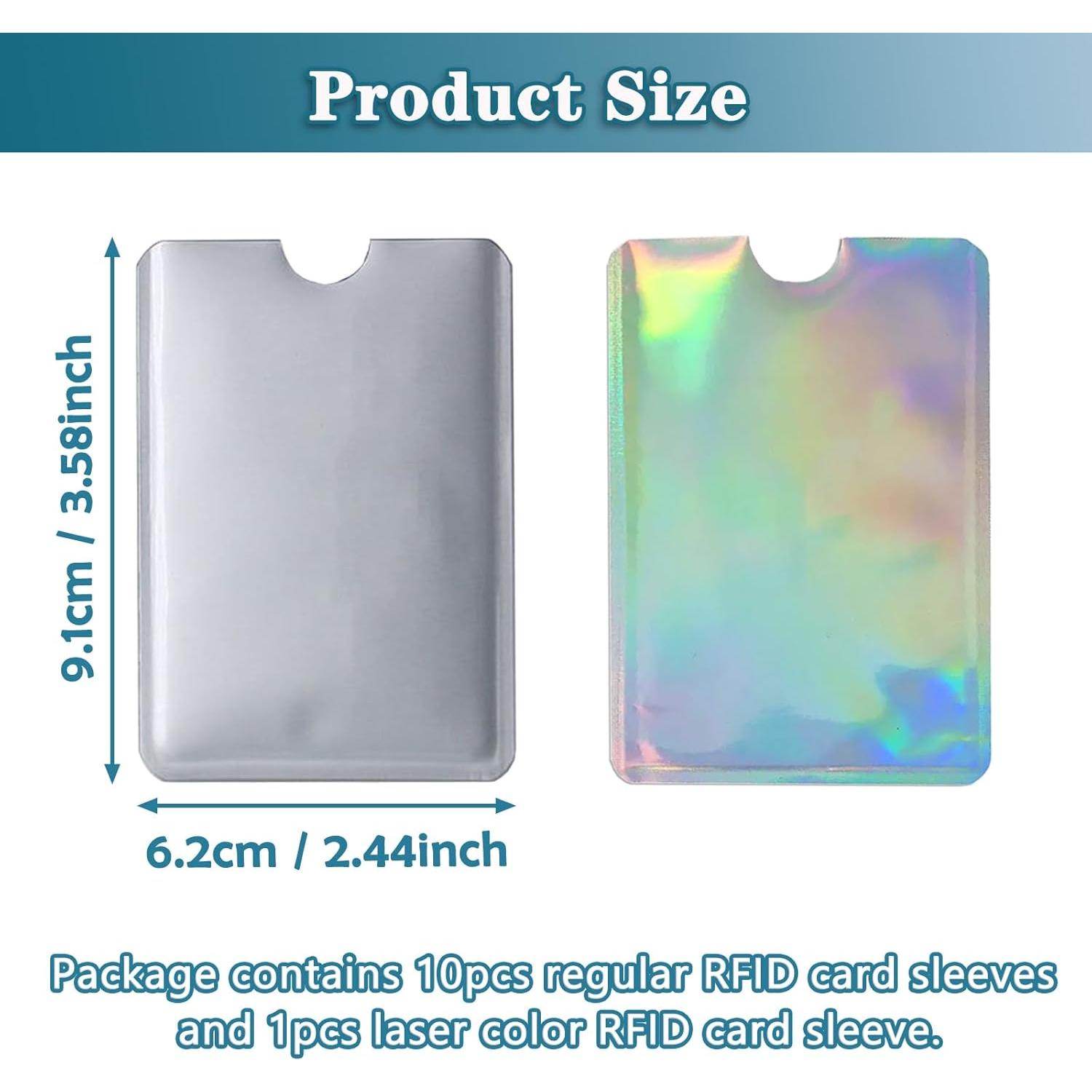 Mangas Bloqueadoras RFID - 10 Regulares + 1 Color Lásser - Protección Tarjetas