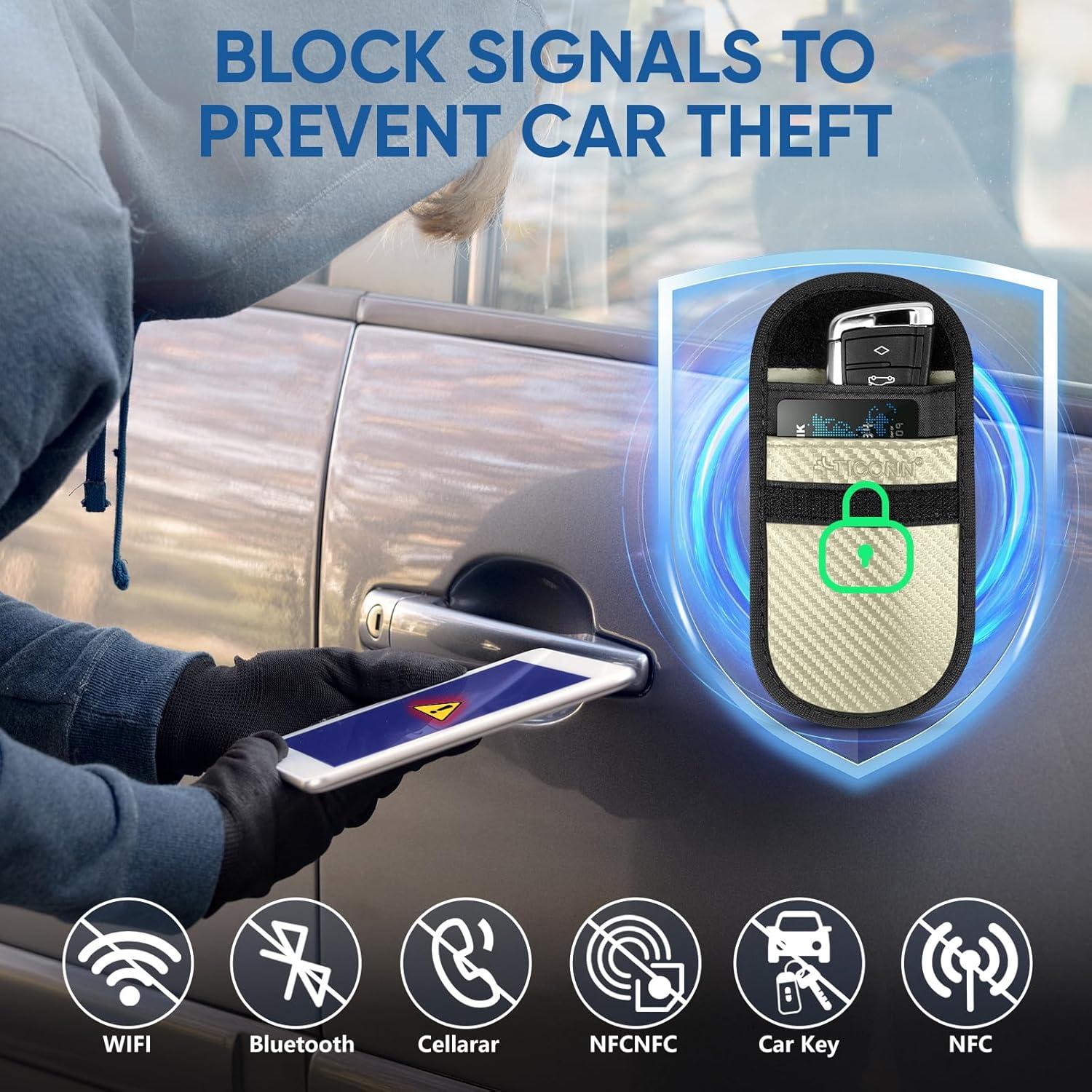 Bolsa Faraday TICONN para Llave 8.9x12.7cm Antirrobo