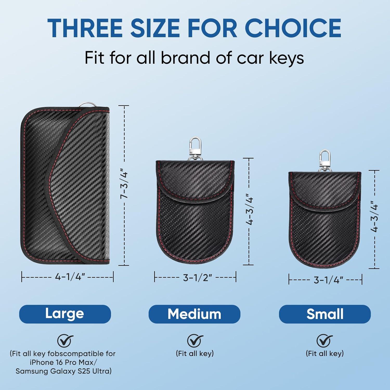 Bolsa Faraday TICONN para Llave 8.9x12.7cm Antirrobo