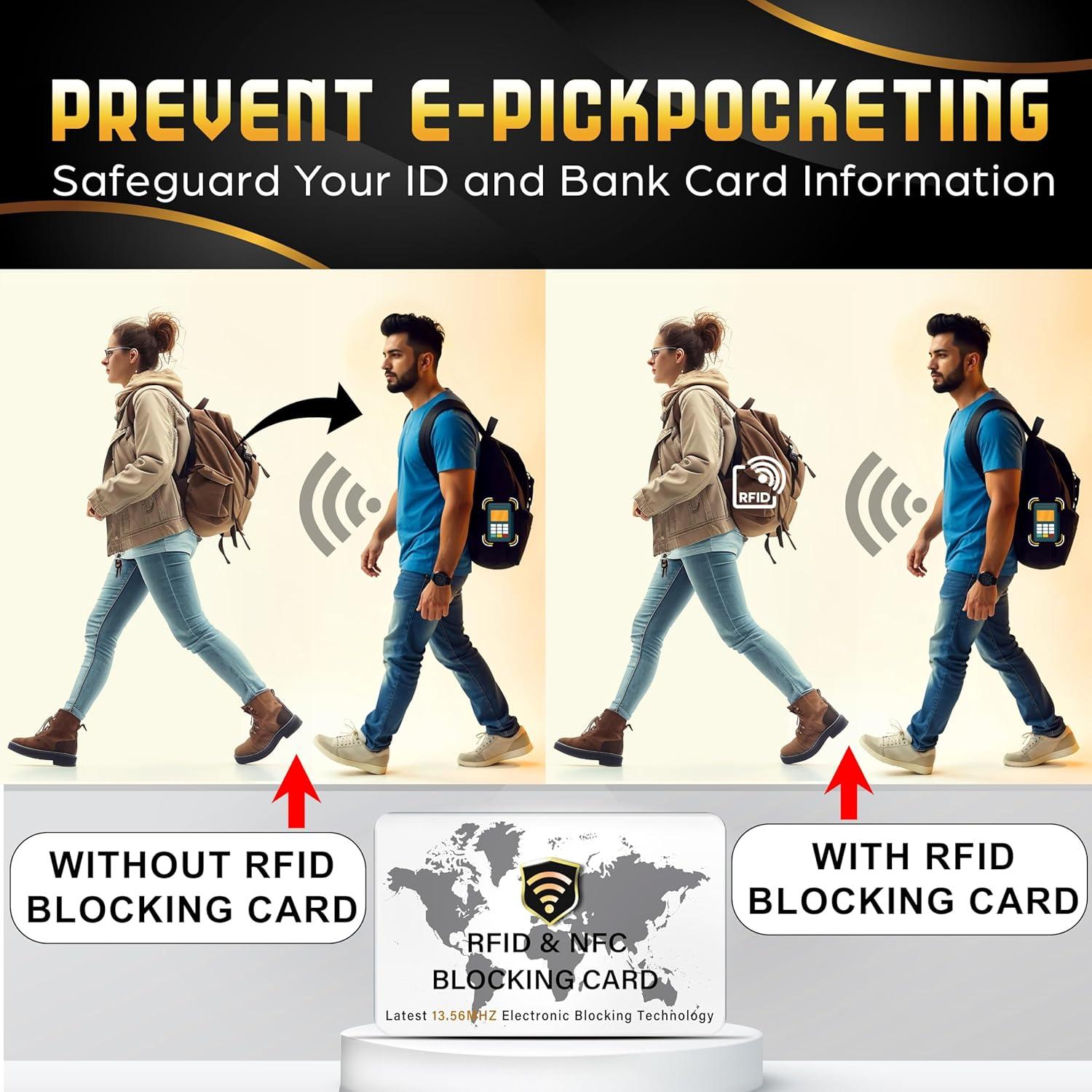 5 Tarjetas de Bloqueo RFID SaiTech IT Mapa Mundial Blanco