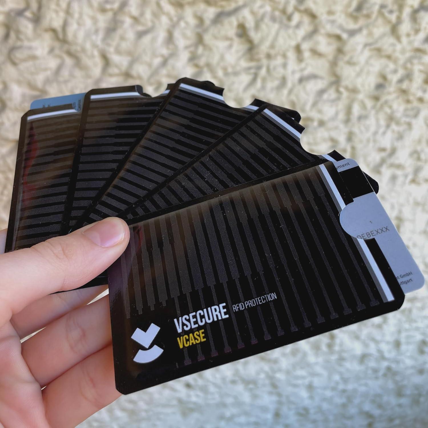 Juego de 5 Fundas Bloqueadoras RFID VCase - Protección Tarjetas