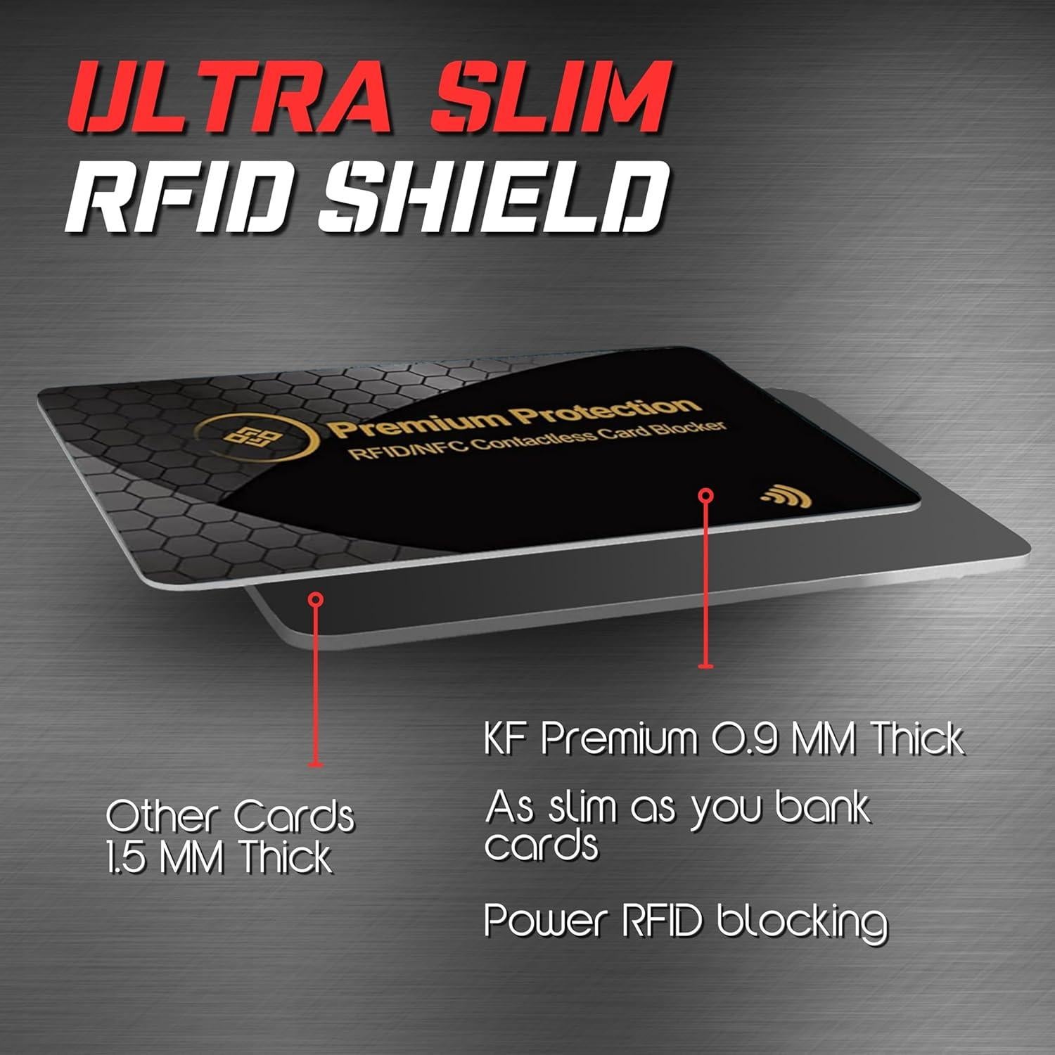 Tarjeta Bloqueadora RFID KF-Premium - Paquete de 2 Doradas