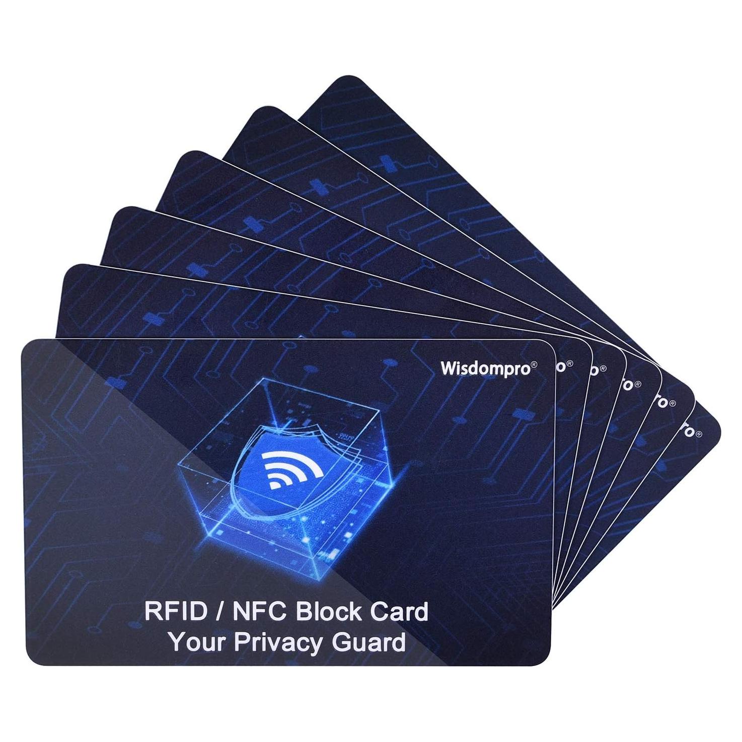 Tarjetas de Bloqueo RFID Wisdompro - Paquete de 6 Unidades