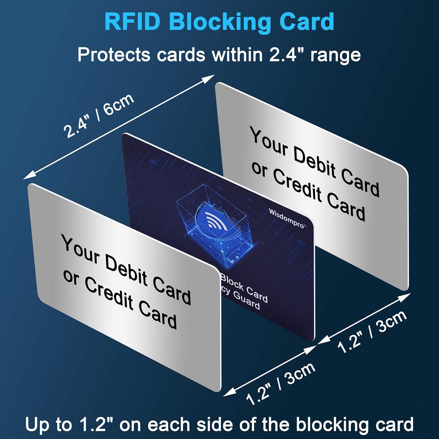 Tarjetas de Bloqueo RFID Wisdompro - Paquete de 6 Unidades