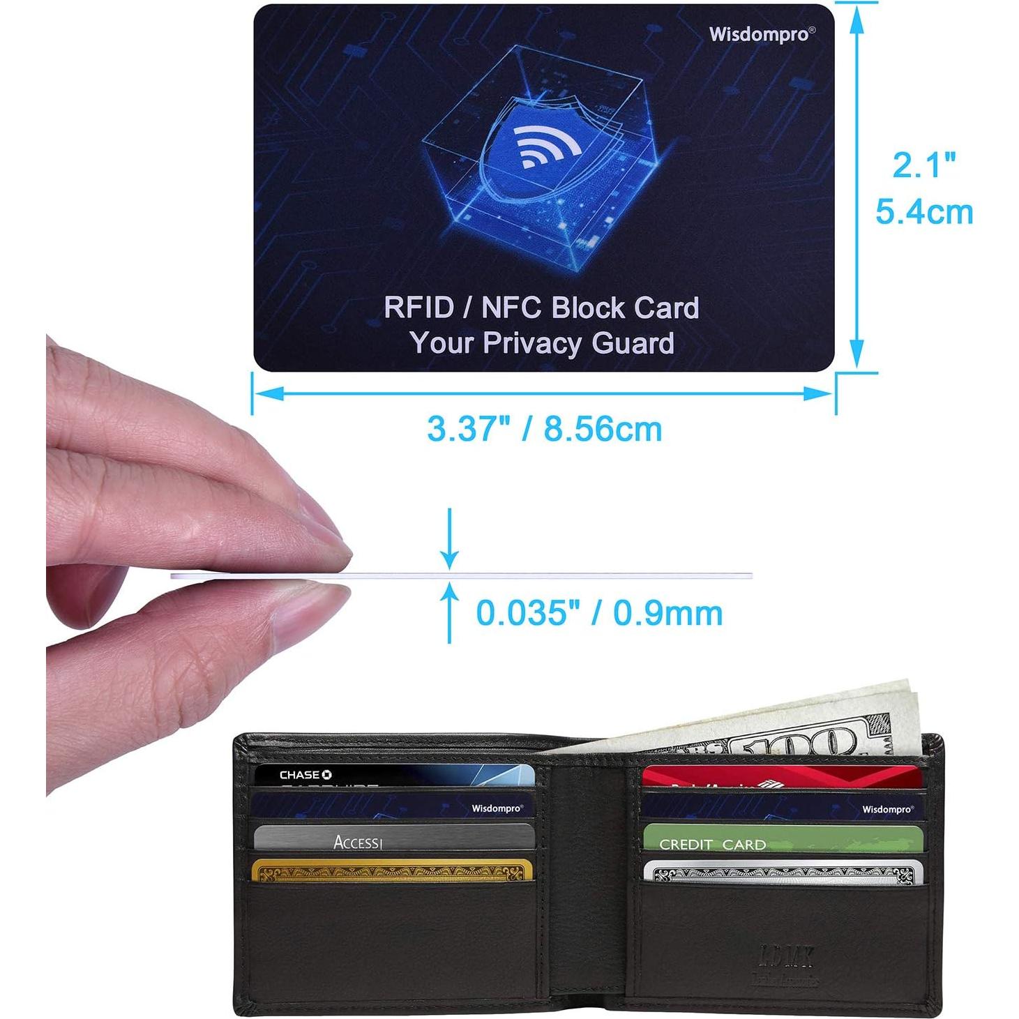 Tarjetas de Bloqueo RFID Wisdompro - Paquete de 6 Unidades