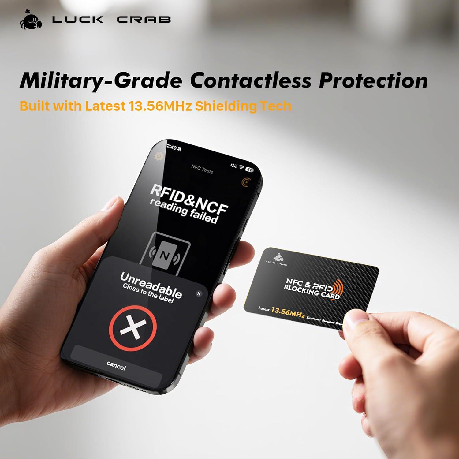 Tarjetas Bloqueadoras RFID LuckCrab 3 Piezas - Protección Cartera