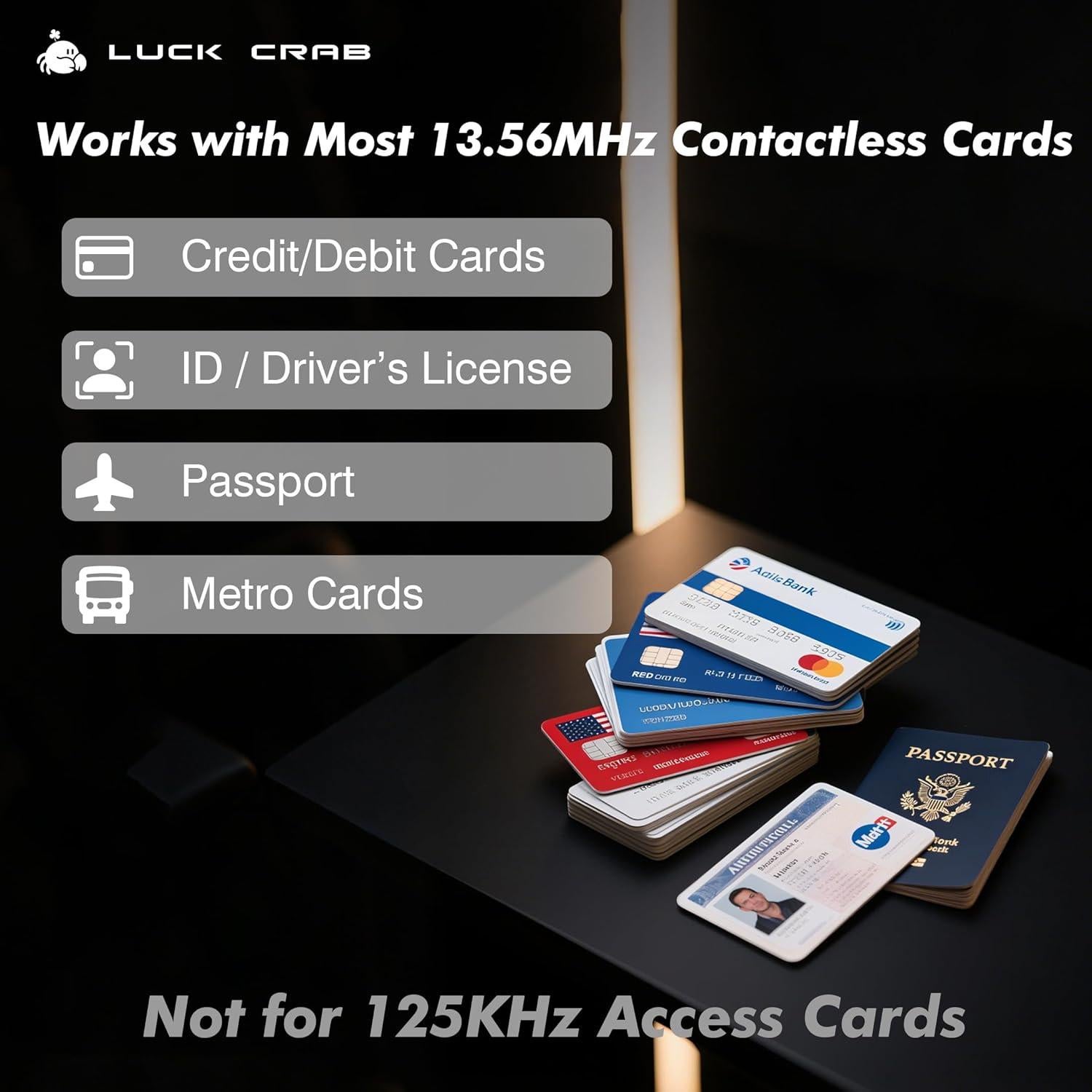 Tarjetas Bloqueadoras RFID LuckCrab 3 Piezas - Protección Cartera