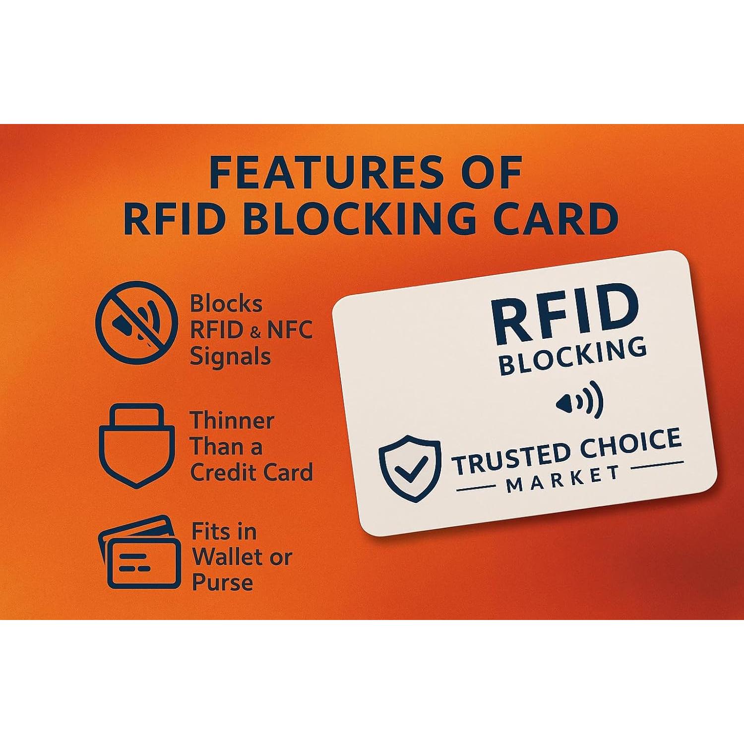 Tarjetas Bloqueadoras RFID 6-Pack Trusted Choice - Protección NFC