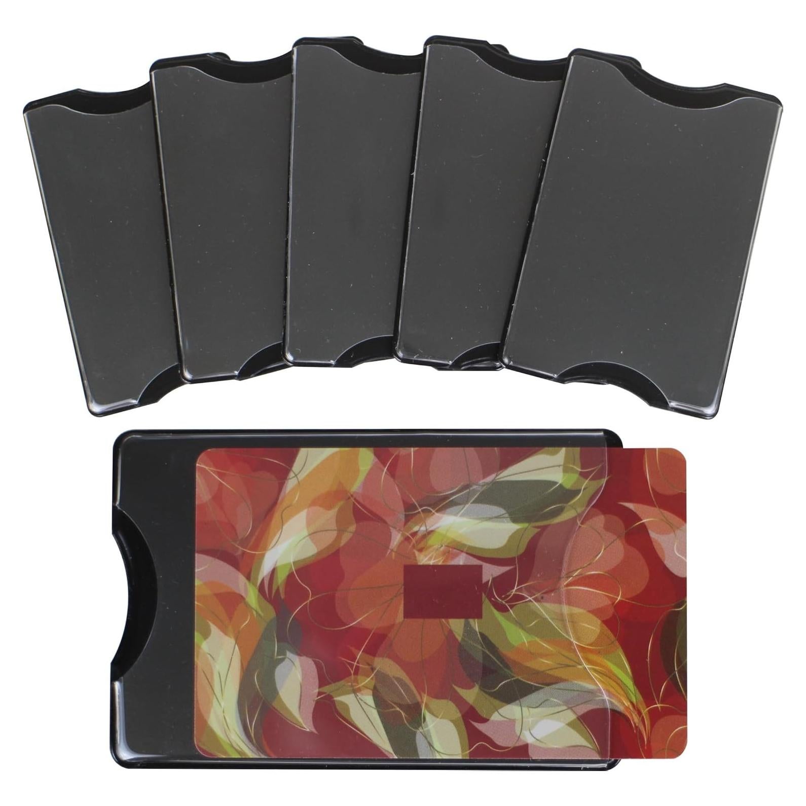 Paquete de 5 Fundas Bloqueadoras RFID Jiashili - Transparente/Negro