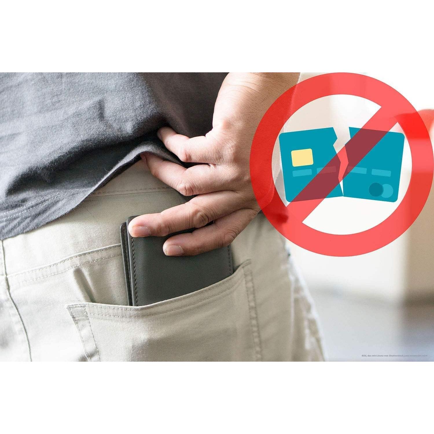 Paquete de 5 Fundas Bloqueadoras RFID Jiashili - Transparente/Negro