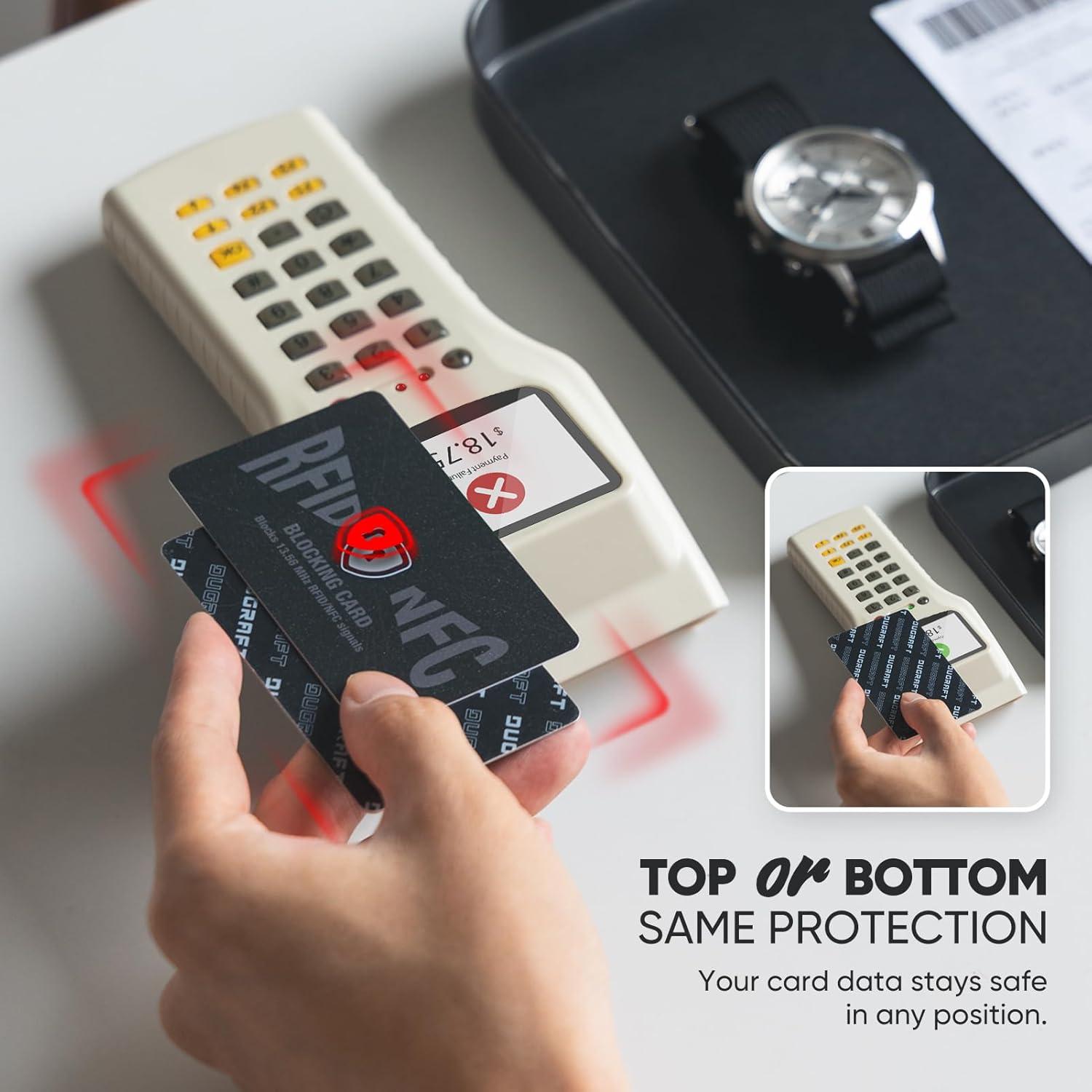DUGRAFT 2 Pack Tarjetas Bloqueo RFID y NFC - Protección Total
