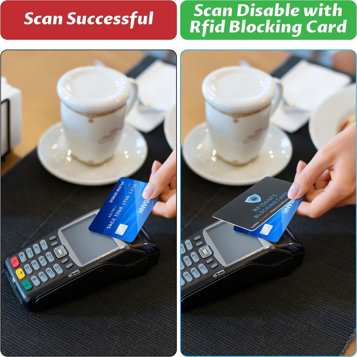 Bewudy 4 Tarjetas de Bloqueo RFID Antirrobo para Carteras