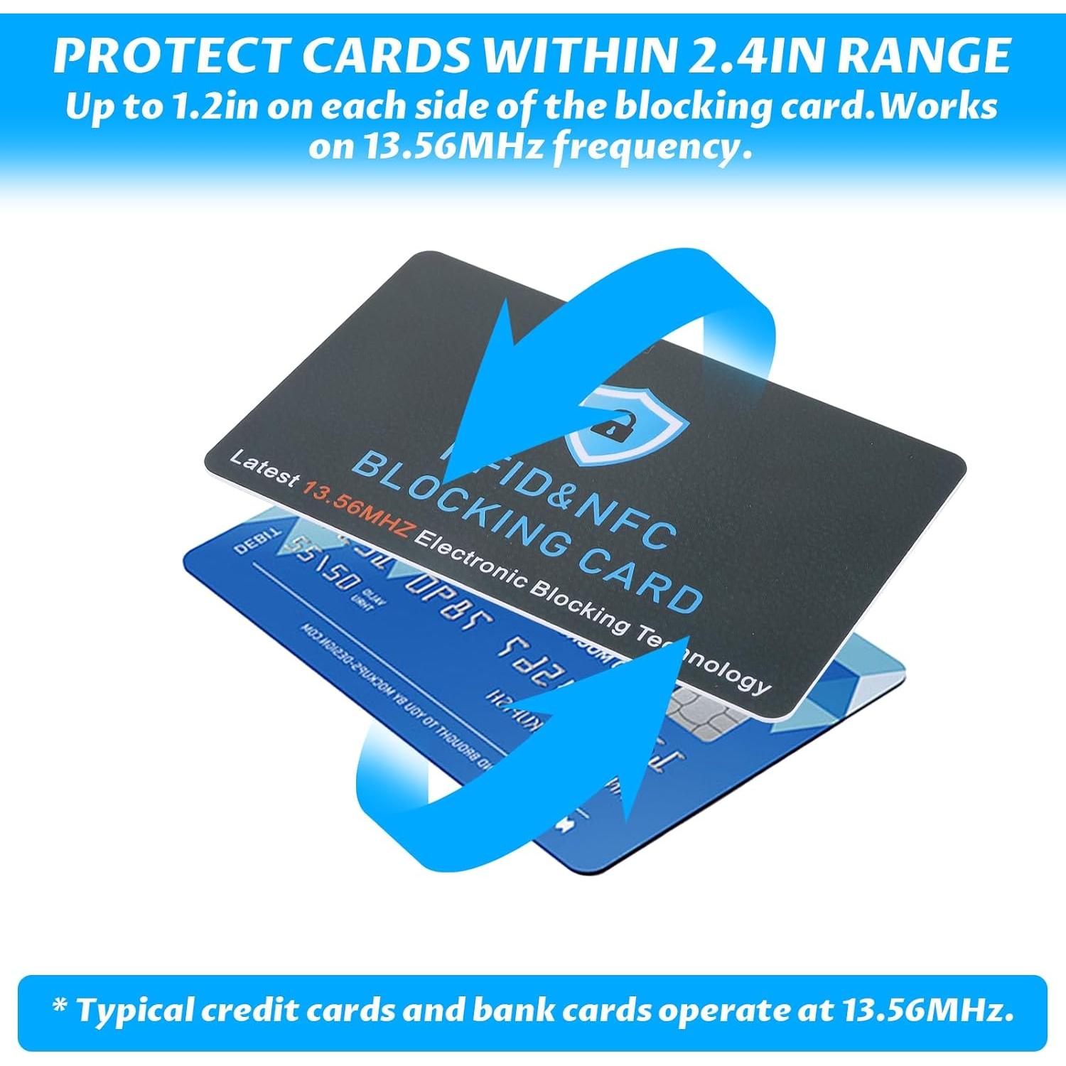 Bewudy 4 Tarjetas de Bloqueo RFID Antirrobo para Carteras