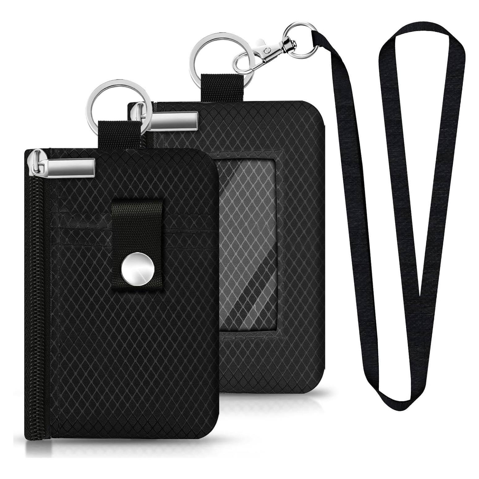 Billetera Minimalista CCUMI con Bloqueo RFID y Cremallera Negra