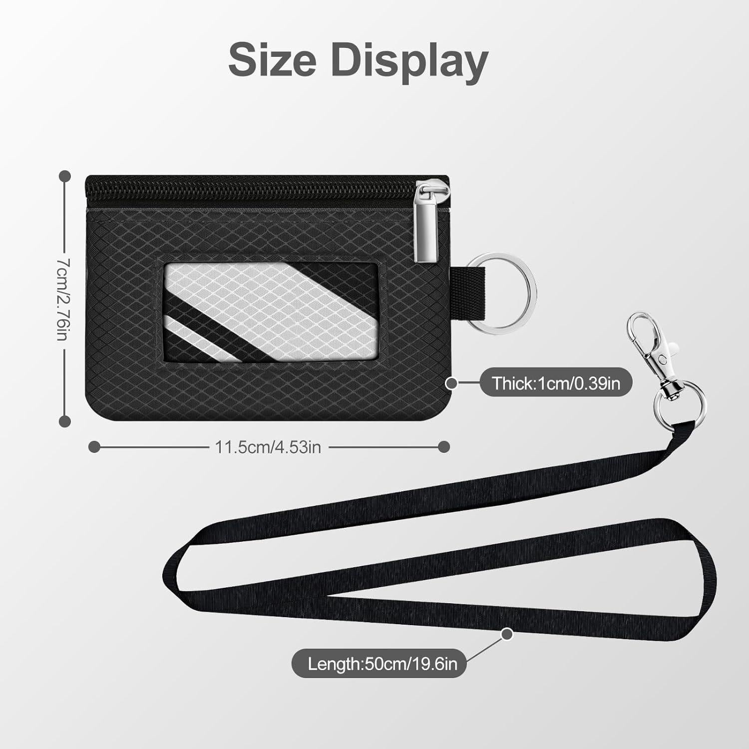 Billetera Minimalista CCUMI con Bloqueo RFID y Cremallera Negra