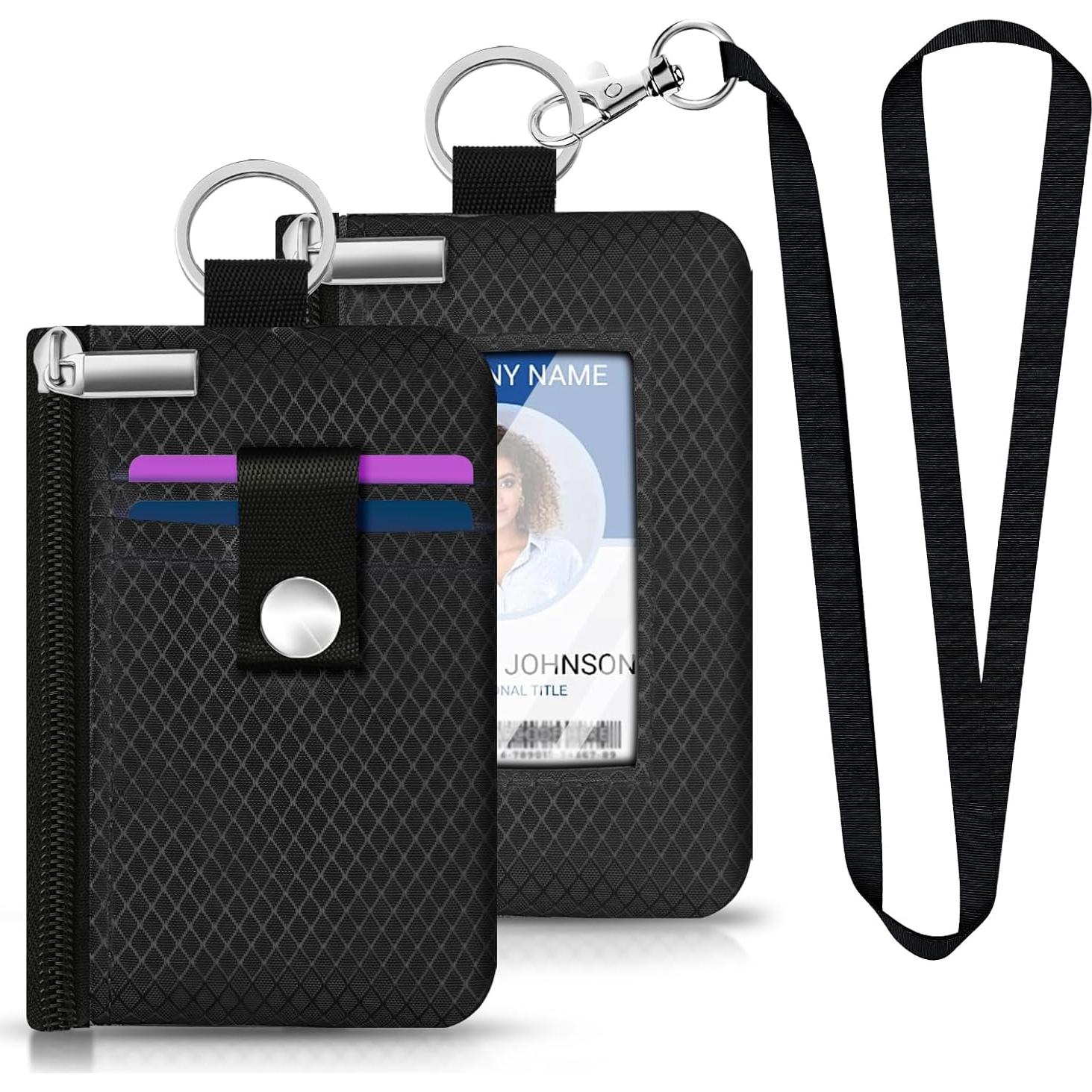 Billetera Minimalista CCUMI con Bloqueo RFID y Cremallera Negra