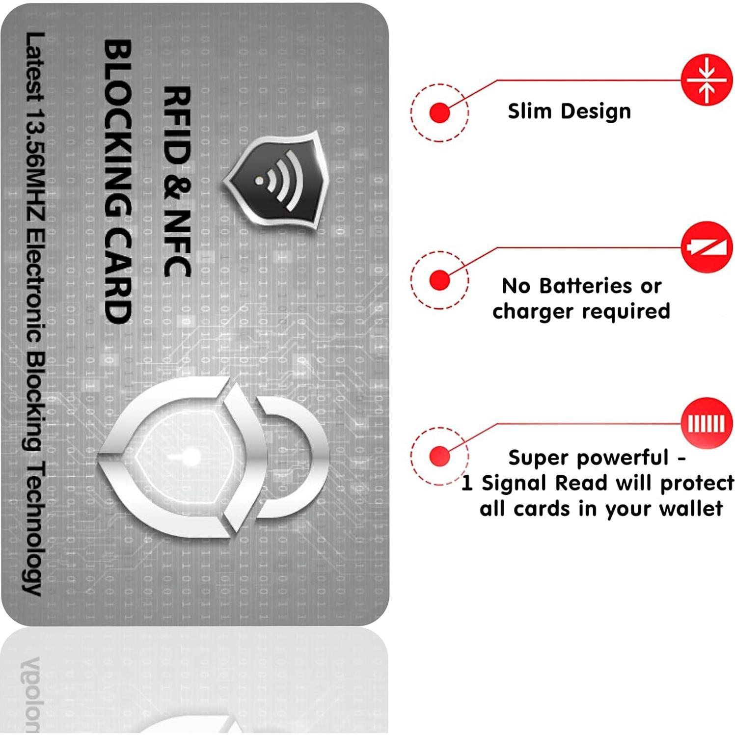 Tarjetas de Bloqueo RFID SaiTech IT - 2 Pcs Plata