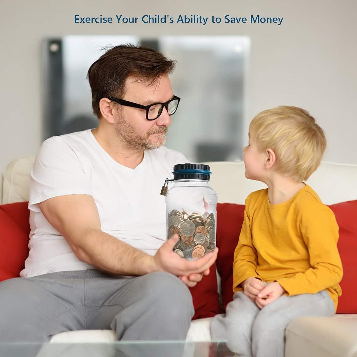 Contador de Monedas Digital QCHL 1.8L con Pantalla LCD y Candado