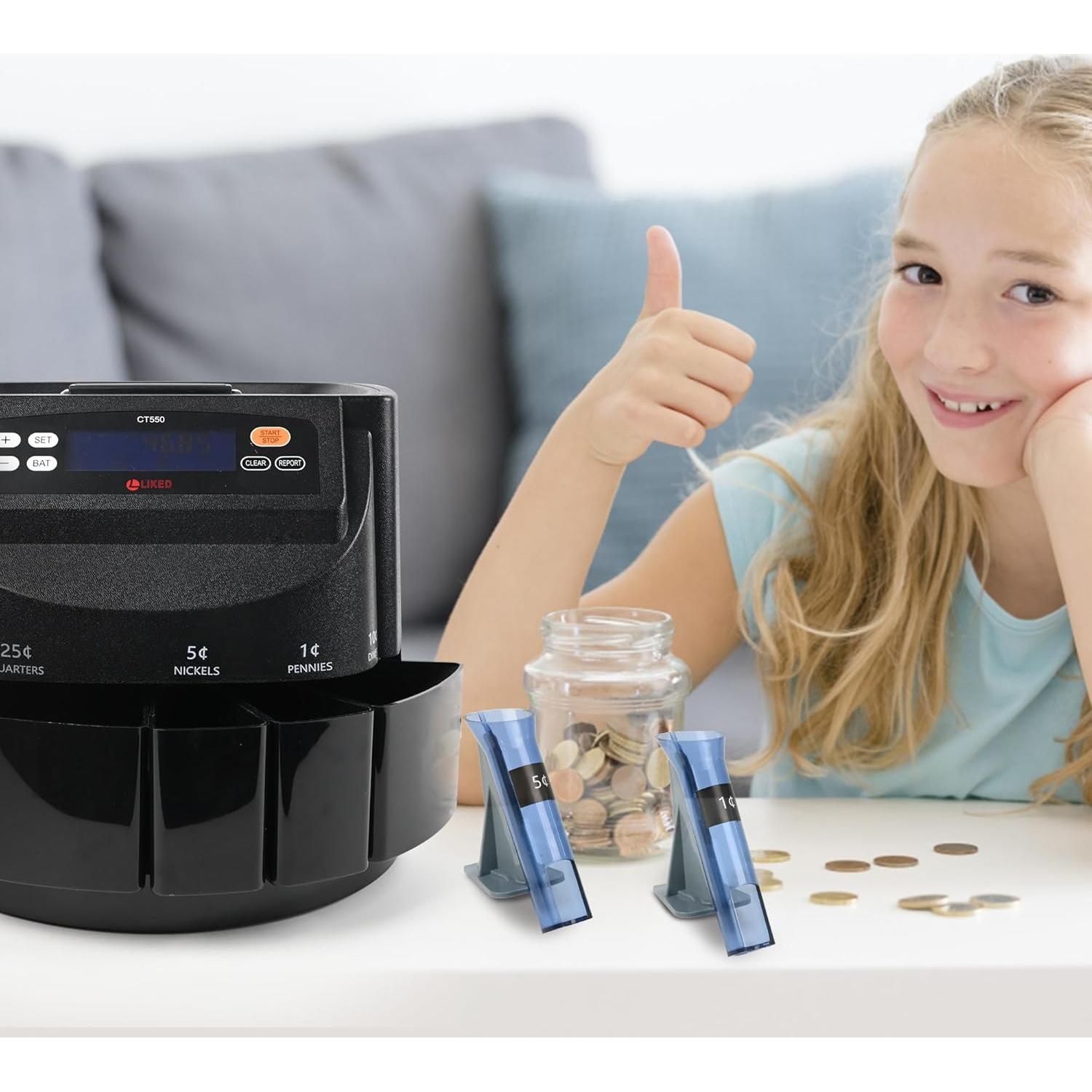 Contador y Clasificador de Monedas L LIKED LD-CT550-5C, 5 Tipos