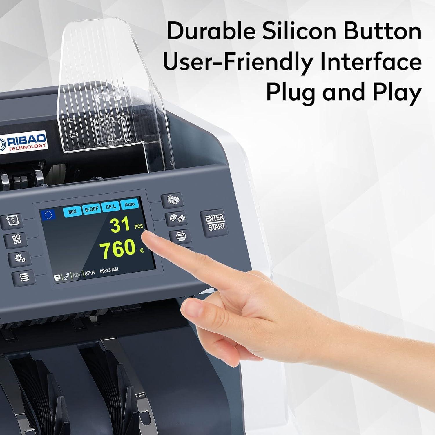 Máquina Contadora de Dinero RIBAO BC-40 Multimoneda 6.88kg