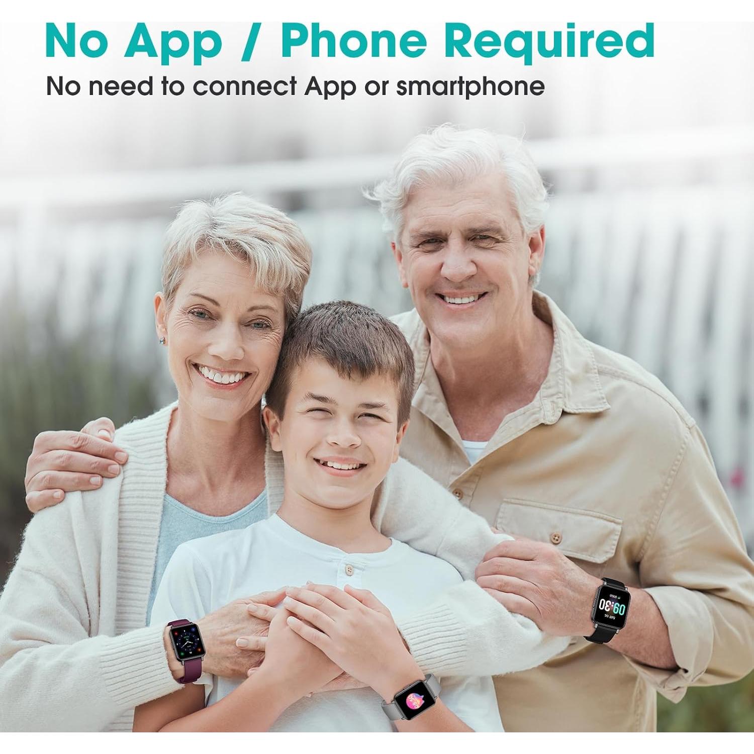 Reloj Podómetro TYKOIT para Mayores, Impermeable, 1.4" LCD