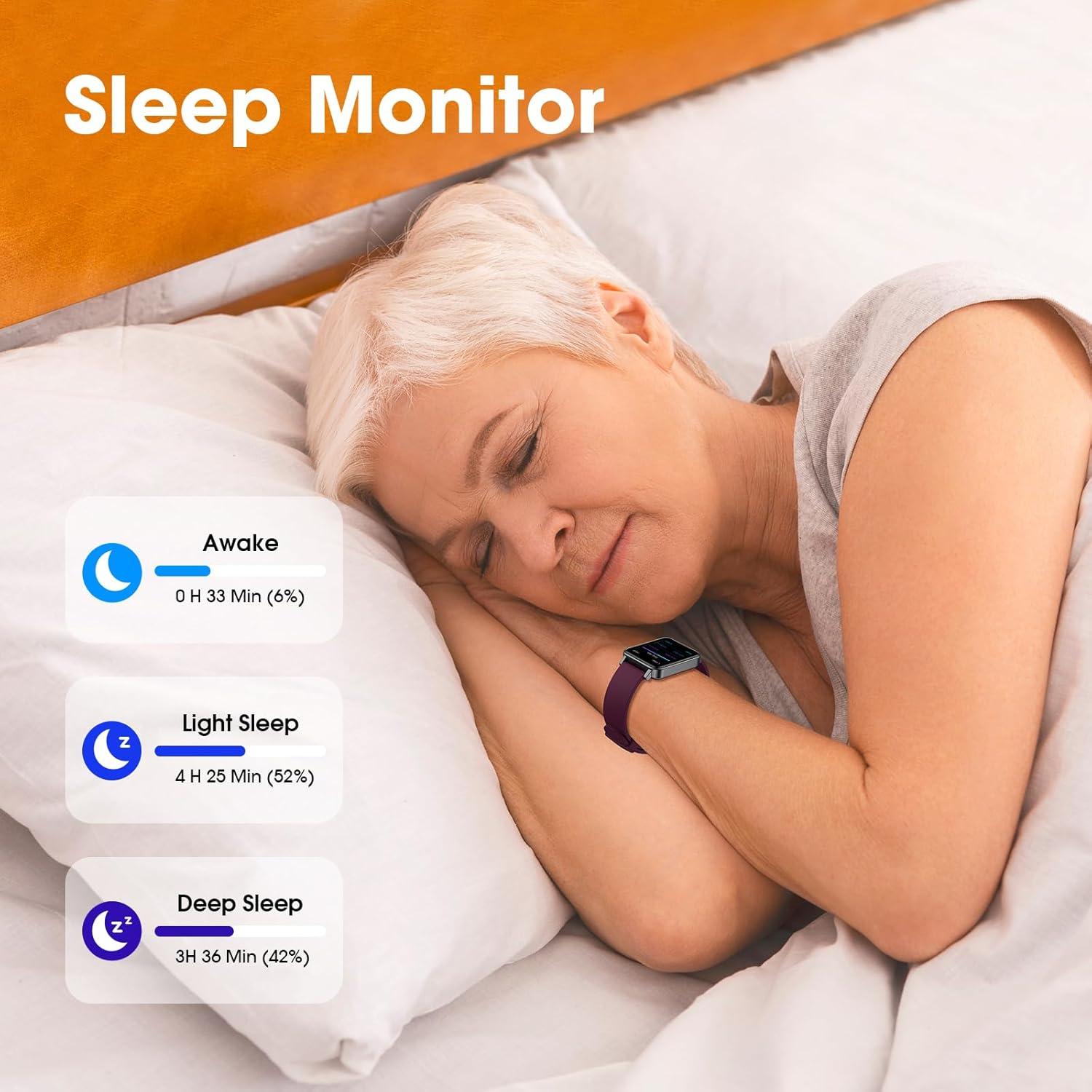 Reloj Podómetro TYKOIT para Mayores, Impermeable, 1.4" LCD